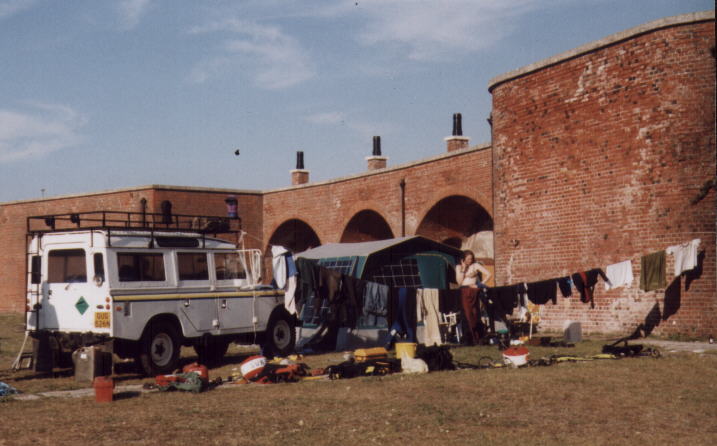 Camping within the Grounds of Hurst Castle